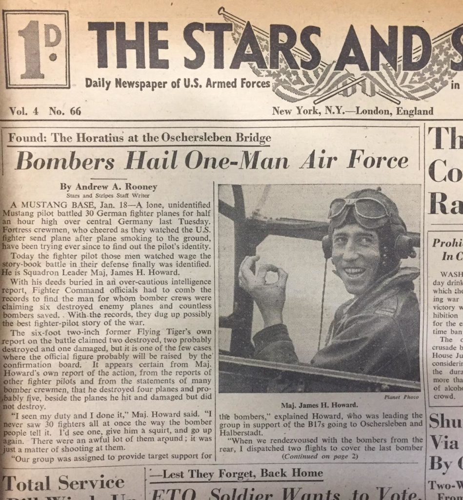 Front Page of the January 19, 1944 issue of The Stars and Stripes