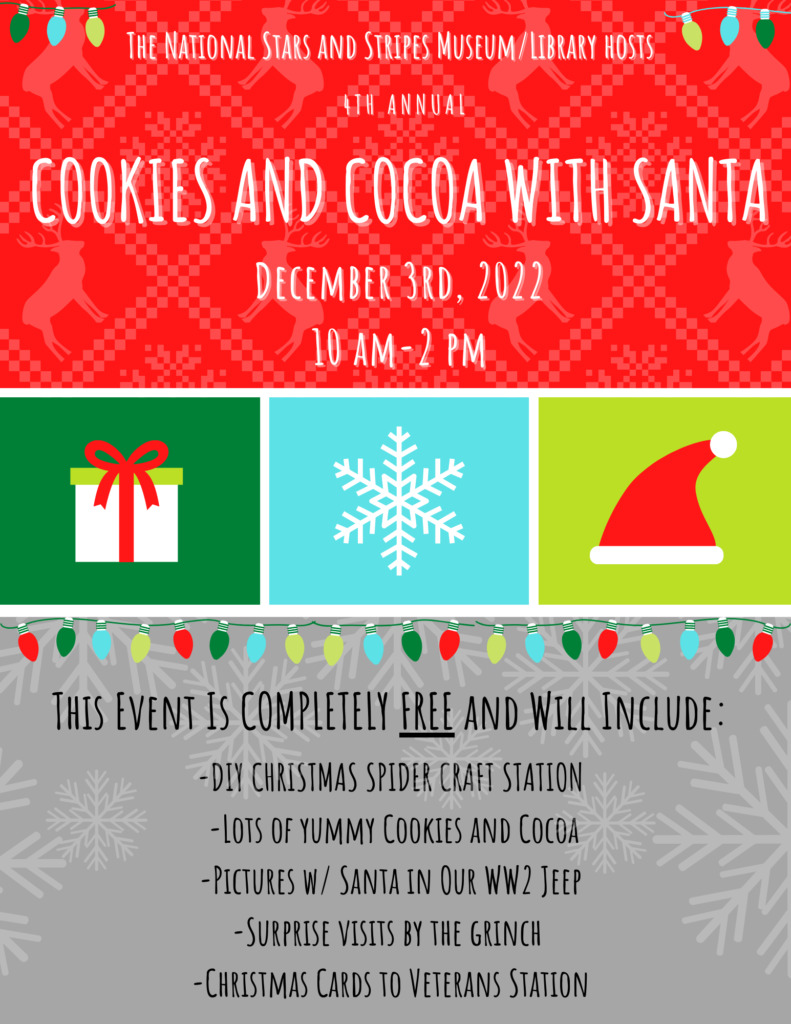 Cookies and Cocoa with Santa at the Museum on Saturday December 3 2022