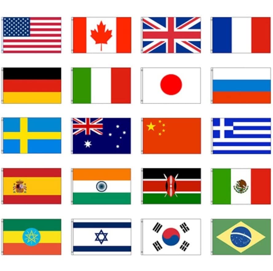 variety of flags