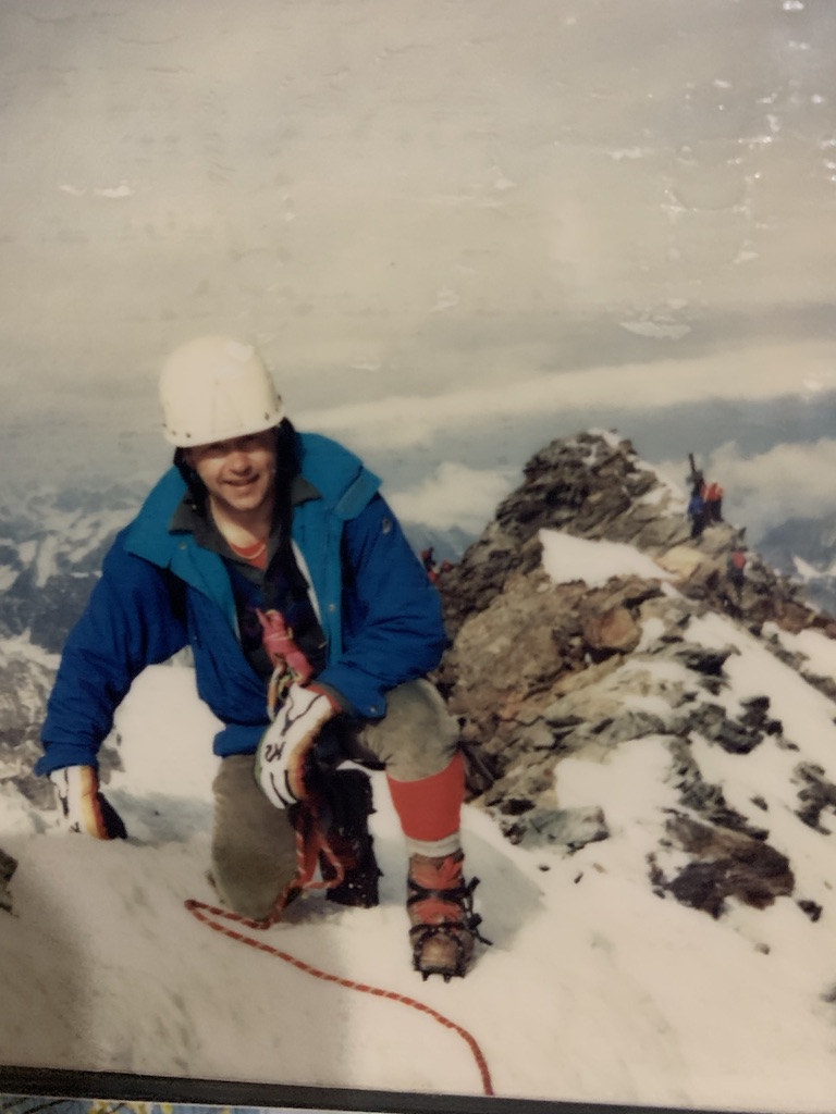 Striper Mark Swearengen with climbing the Matterhorn