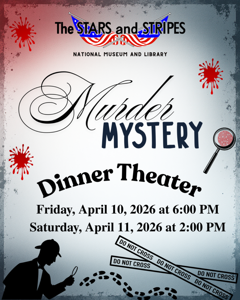 flyer for the Murder Mystery dinner theater