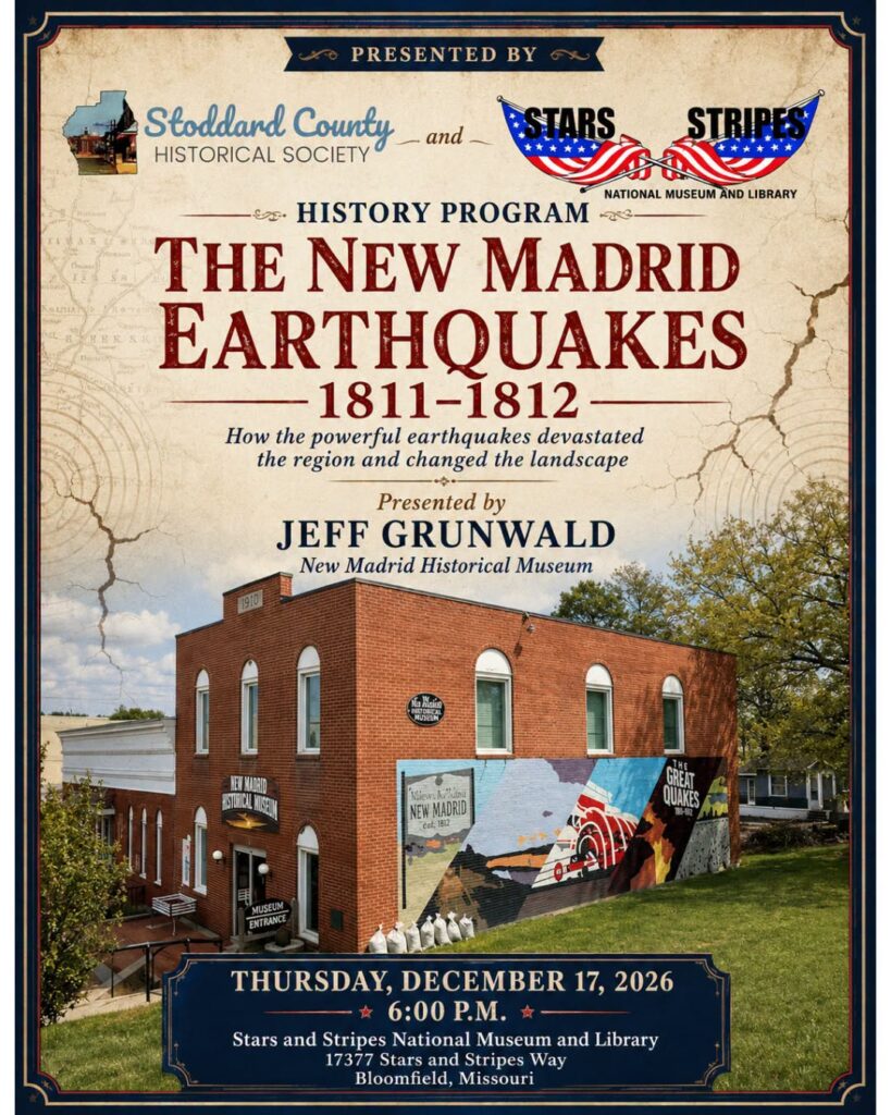 Flyer for The New Madrid Earthquakes